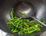 かんたん調理 空芯菜のニンニク油炒め作り方4写真