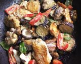 鶏肉と夏野菜のソテー マヨゴマ醤油味作り方6写真