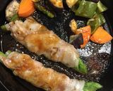 【主菜】豚バラのアスパラ巻き 梅風味作り方2写真