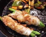 【主菜】豚バラのアスパラ巻き 梅風味作り方4写真