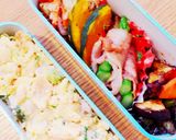【主菜】豚バラのアスパラ巻き 梅風味作り方5写真