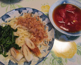 ほうれん草と☆トマトの冷やしうどん♪簡単作り方7写真