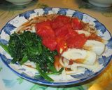 ほうれん草と☆トマトの冷やしうどん♪簡単作り方8写真