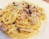 きのことベーコンのモッツァクリームソース作り方6写真