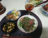 鮪おくら雌株丼（血管ダイエット食873）作り方6写真