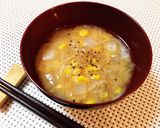 だし入り味噌で簡単＊もやしコーン味噌汁作り方4写真