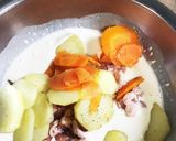 節約 豚コマの梅肉ダレ作り方3写真