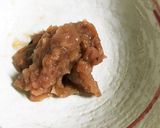 節約 豚コマの梅肉ダレ作り方5写真