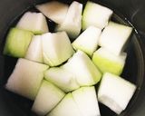 調味料は白だしのみ!豚肉と冬瓜の煮物作り方6写真