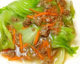 レタスのミンチ餡掛け♪レタス大量消費♡作り方8写真
