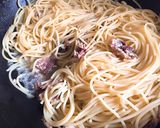 梅しそ和風サバパスタ作り方1写真