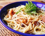 梅しそ和風サバパスタ作り方2写真