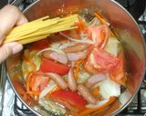 ミネストローネ♪簡単節約♪トマトパスタ入作り方4写真