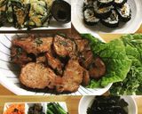 豚ヒレをチシャ菜を巻いて！甘辛韓国焼肉！作り方4写真