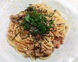 ダイエット！しめじと玉ねぎのたらこパスタ作り方10写真