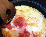 豆乳と千切り野菜deたらこクリームパスタ作り方3写真