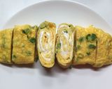 常備菜18☆ねぎ入り卵焼き♪お弁当にも！作り方3写真
