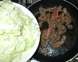 牛肉とキャベツとキムチの素の簡単野菜炒め作り方5写真