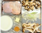 チキンソテー キノコのクリームソースかけ作り方1写真