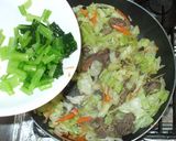 牛肉とキャベツとキムチの素の簡単野菜炒め作り方9写真
