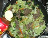 牛肉とキャベツとキムチの素の簡単野菜炒め作り方8写真
