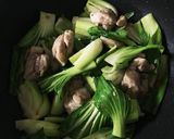 ご飯が進む^o^チンゲン菜と鶏肉の炒め煮作り方8写真