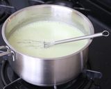 お月見スイーツ 白玉のせ濃厚抹茶プリン作り方1写真