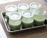お月見スイーツ 白玉のせ濃厚抹茶プリン作り方3写真