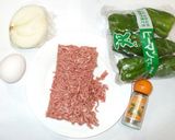 ピーマンの肉詰め♪簡単ハンバーグのたね作り方1写真