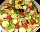 鶏肉と夏野菜のパエリア 簡単！作り方8写真