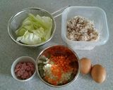 にんにく醤油で香ばしいチャーハン作り方1写真