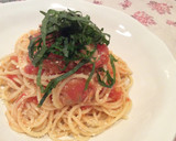 あさりとトマトのパスタ＊しそ風味作り方6写真