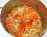 ミネストローネ♪簡単節約♪トマトパスタ入作り方6写真