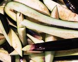 簡単おかず なすのにんにく味噌炒め作り方1写真