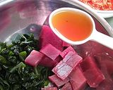 マグロ赤身とわかめのキムチ和え作り方2写真