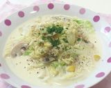 野菜たっぷり ＊ミルクスープスパ＊作り方7写真
