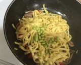 砂肝と枝豆とトマトのペペロンチーノ作り方5写真