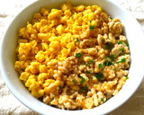 生姜風味の鶏そぼろ＊炒り卵の二色丼作り方7写真