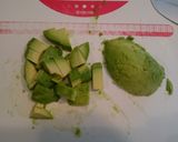 アボカドとクリームチーズキムチ和え作り方1写真