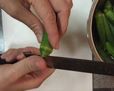 さっぱりがうれしい！オクラのおかか梅和え作り方1写真