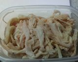 鶏むね肉と茄子のめんつゆ和え作り方3写真