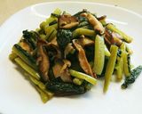 椎茸と野沢菜漬け炒め作り方4写真