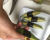 人気おつまみ☆アボカドの梅海苔巻き作り方6写真