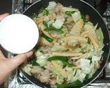 鶏もも肉・しめじ・筍・キャベツ野菜炒め煮作り方8写真
