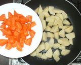 鶏もも肉とじゃがいもと人参の辛子うま煮作り方7写真