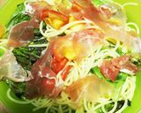 旦那直伝☆レタスと生ハムのペペロンチーノ作り方5写真