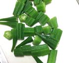 デザートみたいなオクラ辛子和え作り方1写真