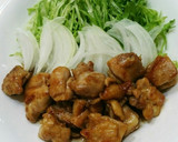鶏の照り焼き♪玉ねぎレタス相性抜群！作り方6写真