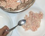 豆腐ひき肉の蒸し物♪茶碗蒸し簡単レンジで作り方4写真