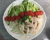 茹で鶏のすりゴマポン酢ソースかけ作り方14写真